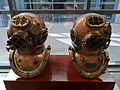 Deep water diving helmets