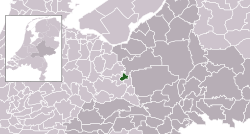 Highlighted position of Scherpenzeel in a municipal map of Gelderland