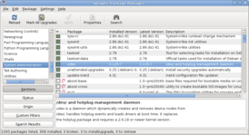 Скриншот программы Synaptic Package Manager
