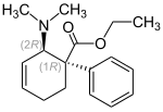 Strukturformel von (1R,2R)-cis-Tilidin