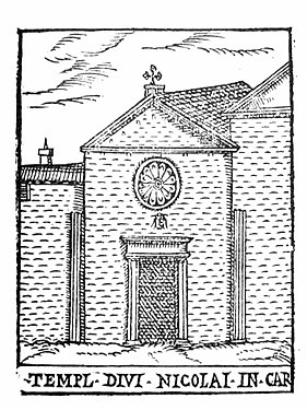 San Nicola in Carcere. Tryck av Girolamo Francino fra 1588.