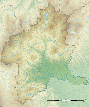 篭ノ登山の位置（群馬県内）