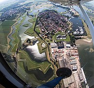 Aerial photograph of the fortifications