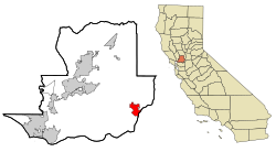 Location in Solano County and the state of California