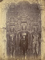 Sculptures of Ajitanatha, Neminath and Shreyanasanatha inside Bhand Dewal