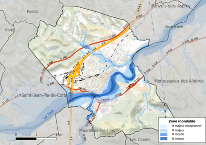 Carte des zones inondables.