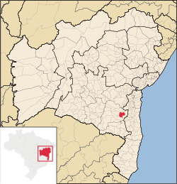 Localização de Iguaí na Bahia