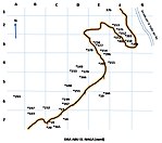 Planimetria schematica dell'area di Dra Abu el-Naga (area nord) con l'indicazione delle Tombe dei Nobili presenti