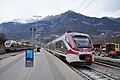 ETR.526 in der Lackierung der Provinz Trient im Bahnhof Meran