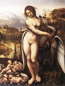 Leda y el cisne, de Leonardo (copia del original desaparecido).