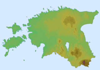 Észtország domborzati térképe