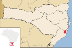 Localização de Imaruí em Santa Catarina