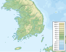 平昌奧林匹克體育場在大韩民国的位置