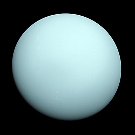 Fotografia de Urano töda zó de la sonda Voyager 2 endel 1986