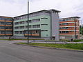 Nová budova stavební fakulty a fakulty humanitních věd ve výstavbě za rektorátem, 2006