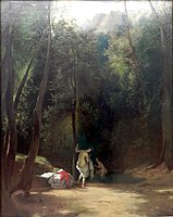 Badende Mädchen im Park von Terni, vermutlich 1834