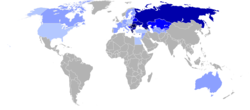 Ortodoxok keresztények a Földön   75% – 100%   50% – 75%   20% – 50%   5% – 20%   1% – 5%   1% alatt, de autokefáliával