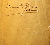 Signature de Vicente Blasco Ibáñez