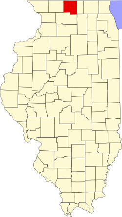 Karte von Winnebago County innerhalb von Illinois