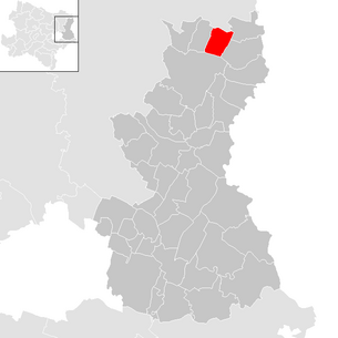 Lage der Gemeinde Palterndorf-Dobermannsdorf im Bezirk Gänserndorf (anklickbare Karte)