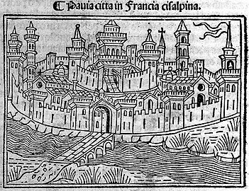 Ville et cathédrale de Pavie, Supplementum Chronicarum, 1491