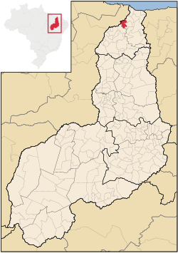 Localização de Murici dos Portelas no Piauí