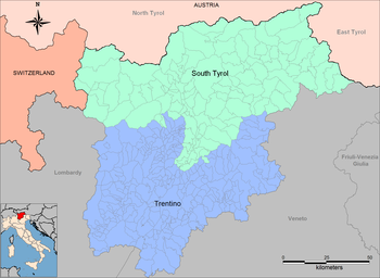 Provinzen von Trentino-Südtirool