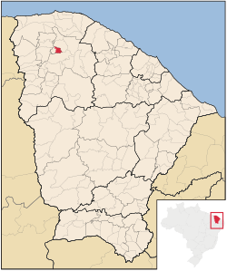 Localização de Meruoca no Ceará