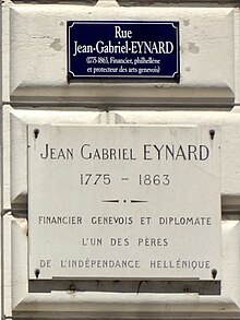 Strassenschild, Jean-Gabriel-Eynard