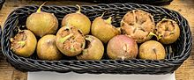 basket full of small, brown, round fruits