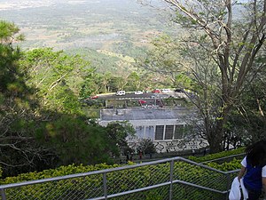 Steep pathway leading to the Shrine's Memorial Cross