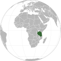 Localização da Tanzânia