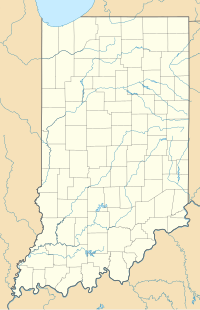 A map of Indiana showing the location of Prophetstown State Park