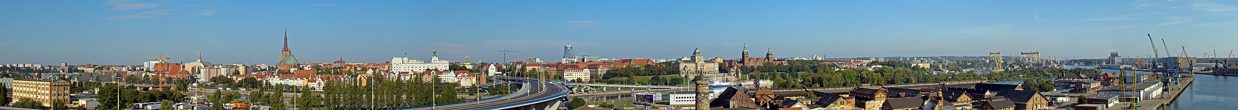 Ŝtetino, Panoramo de la urbo je septembro 2011