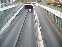 Photo du mini-tunnel au niveau du Croisé-Laroche.