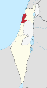 Poziția localității Districtul Haifa