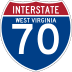 Interstate 70 marker