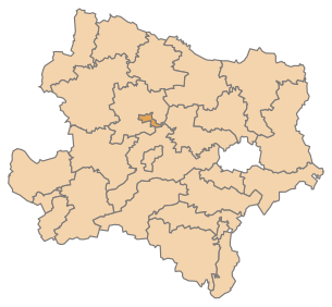 Lage des Bezirks Krems an der Donau im Bundesland Niederösterreich (anklickbare Karte)