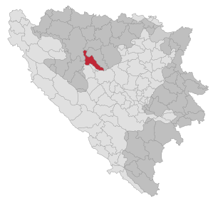 Lage der Gemeinde Kneževo in Bosnien und Herzegowina (anklickbare Karte)