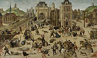 Le massacre de la Saint-Barthélemy en 1572.