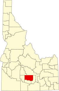 Locatie van Lincoln County in Idaho