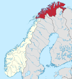 Location of Troms og Finnmark