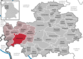 Kaart van Uffenheim