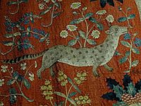 Detail of one of The Lady and the Unicorn millefleur tapestries, c. 1500