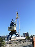 Une grue de déchargement.