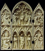 Ivory triptych, Scenes from the Childhood and the Passion of Christ, Paris, end of 13th-century