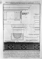 The Doric order of the Theatre of Marcellus in Rome, etched by Giovanni Battista Piranesi.