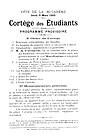 Programm des Umzugs der Pariser Studenten für die Mi-Carême 1893.