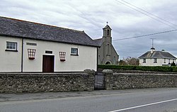 Parish hall and church