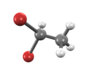 Bond and Stick model of 1,1-dibromoethane